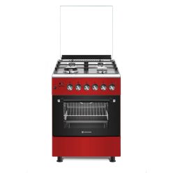   Novacook RD Meggypiros kombinált tűzhely 56 liter 60 cm, üvegtetős (F6TS40RDMPEXLINE60) 