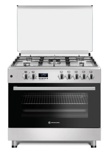 Novacook HI Inox kombinált tűzhely 110 liter 90 cm, üvegtetős (F9S50HIINOXEXLINE90) 