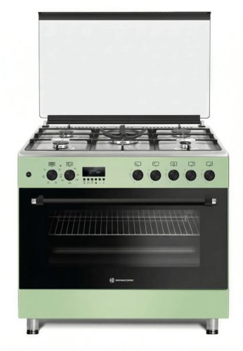 Novacook Pisztácia Zöld kombinált tűzhely 110 liter 90 cm, üvegtetős (F9S50PISZZOLDEXLINE90)