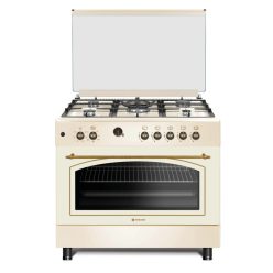   Novacook Retro Bézs kombinált tűzhely 110 liter 90 cm, üvegtetős (F9S50RBEXLINE90) 