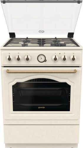 CG Gorenje wok gázégős kombinált tűzhely 60 cm Krém (GKS6C70CLI) 