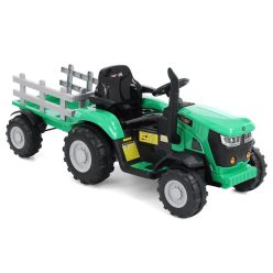   Hecht 1 személyes elektromos gyermek traktor pótkocsival 2 x 35 W 30 kg-ig (HECHT50825GREEN) 
