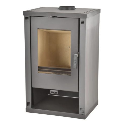 Hecht Solis Grey acél kandalló üvegajtóval felső kivezetésű 9 kW (HECHTSOLISGREY) 