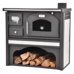   Hecht Vulcanus Beige kandalló sütővel üvegajtóval felső kivezetésű 6 kW (HECHTVULCANUSBEIGE) 