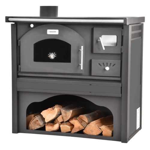 Hecht Vulcanus Grey kandalló sütővel üvegajtóval felső kivezetésű 6 kW (HECHTVULCANUSGREY) 