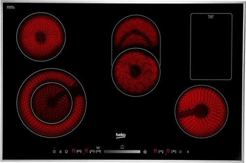 CG Beko beépíthető üvegkerámia főzőlap 5 zónás 77 cm (HIC85502TX) 