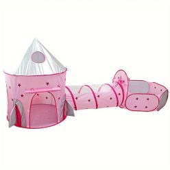 3 részes gyermek játszósátor pink (NOJ1347) (0172)