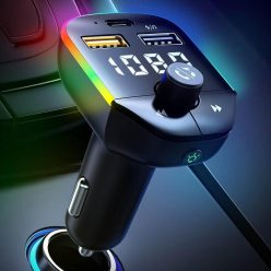 Car FM transmitter 7 színű led fénnyel (ZTBA9) (0136)