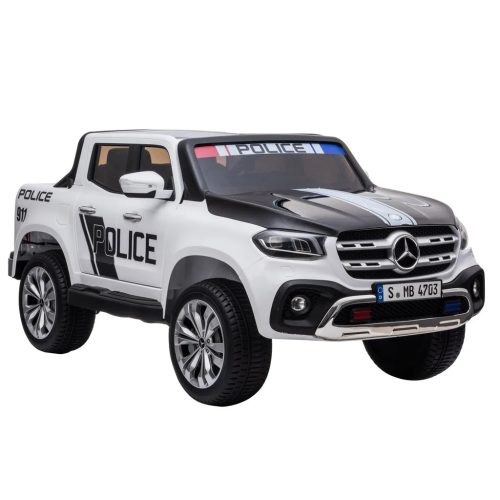 Hecht Mercedes XMX 606 1-2 személyes elektromos gyermek kisautó 12V 50 kg-ig Police (MERCEDESXMX606POLICE)