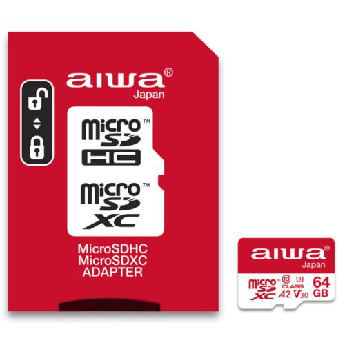 Aiwa micro SDHC memóriakártya 64 GB Class10 (MSDV3064GB) (1980)