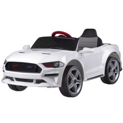   EKR Mustang 1 személyes elektromos gyermek kisautó 30 kg-ig fehér (MUSTANGFEHER) 