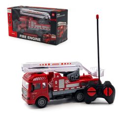   King Toy tűzoltóautó kihúzható emelő kosárral távirányítós (NO66693) 