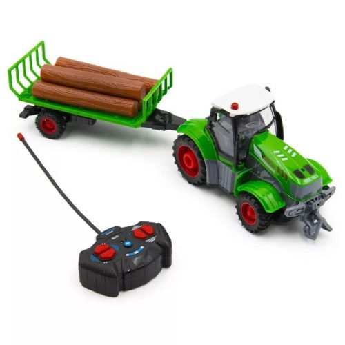 Farmer truck mezőgazdasági traktor rönkszállítóval távirányítós (NOCR1991) (1696)