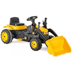   EKR Pilsan pedálos traktor mozgatható homlokrakodóval lánchajtás 50 kg-ig sárga (PILSANSARGA) 