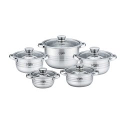 Platinum 10 részes edénykészlet inox (PL110075) (1754) 