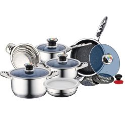 Platinum 14 részes edénykészlet inox (PL1601G)