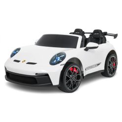   EKR Porsche 911 GT3 2 személyes elektromos gyermek kisautó 50 kg-ig fehér (PORSCHE911GT3FEHER) 