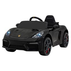   EKR Porsche Spyder RS 718 1 személyes elektromos gyermek kisautó 30 kg-ig fekete (PORSCHESPYDERRS718LF) 