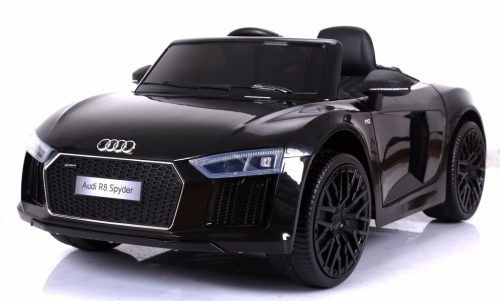 EKR  Audi R8 Spyder 1 személyes elektromos gyermek kisautó fekete (R8SPYDER)