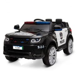   EKR Police 12V 1 személyes elektromos gyermek kisautó 30 kg-ig fekete (RENDORFEKETE) 