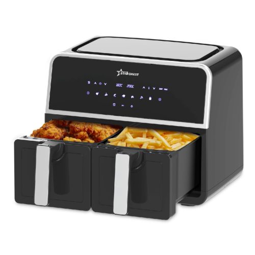 CG Starcrest dupla airfryer 2 x 4,5 literes olaj nélküli sütő (SFR9200BK)