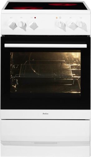 Amica elektromos kerámialapos tűzhely Fehér  (SHC11505W) (1518)