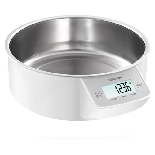 CG Sencor tálas konyhai mérleg 5 kg fehér (SKS4030WH) 