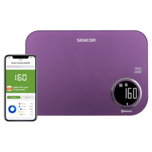 CG Sencor intelligens konyhai mérleg 5 kg lila (SKS7073VT) 
