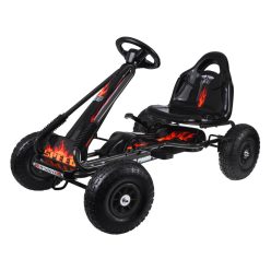   Speed pedálos gokart  felfújható kerekekkel - állítható üléssel - szabadonfutóval Fekete 30 kg-ig (SPEEDPEDALOSFEKETE) 