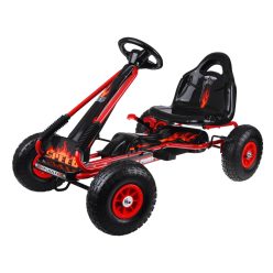  Speed pedálos gokart felfújható kerekekkel - állítható üléssel - szabadonfutóval Piros 30 kg-ig (SPEEDPEDALOSPIROS) 