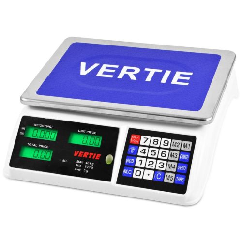 Vertie digitális akkumulátoros árazómérleg 40 kg-ig (TD8888)
