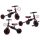 EKR Tiny Bike 3 az 1-ben gyermek 2-3 kerekes futóbicikli és pedálos tricikli 30 kg-ig fekete-piros (TINYBIKEFP)