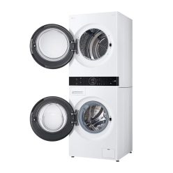   LG WashTower mosógép és szárítógép 12 - 10 kg toronyba építve fehér (WT1210WWF)