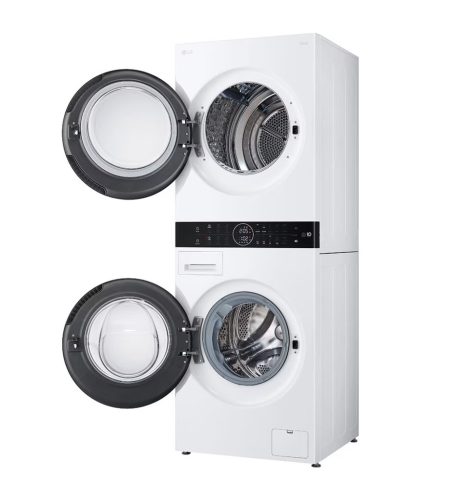LG WashTower mosógép és szárítógép 12 - 10 kg toronyba építve fehér (WT1210WWF)