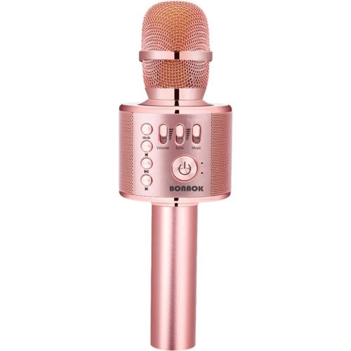 Bonaok vezeték nélküli Bluetooth karaoke mikrofon hangfelvétellel (X00108RCX7) 